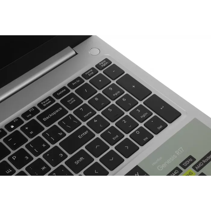 Ноутбук Machcreator Genesis R17 Ryzen 5 7640HS 16Gb SSD1Tb AMD Radeon 760M 17.3" IPS QHD (2560x1600) без ОС silver WiFi BT Cam 8612mAh (JJ00G400HRU)