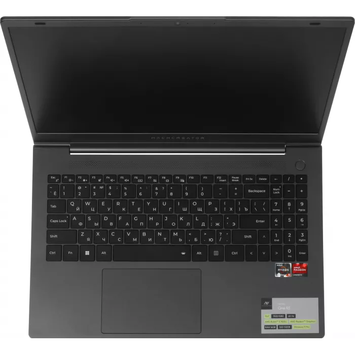 Ноутбук Machcreator One R5 Ryzen 5 7430U 16Gb SSD512Gb AMD Radeon Graphics 15.6" IPS FHD (1920x1080) Windows 11 Pro grey WiFi BT Cam 4825mAh (JJ00GB00GRU)