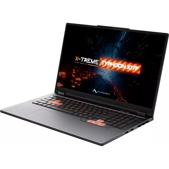 Ноутбук Maibenben X17F-R98956 Ryzen 9 8940HX 16Gb SSD512Gb NVIDIA GeForce RTX 5060 8Gb 17.3" IPS FHD (1920x1080) Windows 11 Home grey WiFi BT Cam 5200mAh (X17F-R989560F34HG4E10)