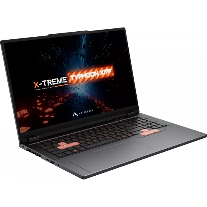 Ноутбук Maibenben X17F-R98956 Ryzen 9 8940HX 16Gb SSD512Gb NVIDIA GeForce RTX 5060 8Gb 17.3" IPS FHD (1920x1080) Windows 11 Home grey WiFi BT Cam 5200mAh (X17F-R989560F34HG4E10)