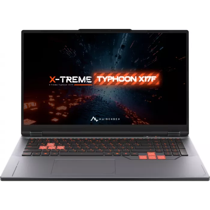 Ноутбук Maibenben X17F-R98956 Ryzen 9 8940HX 24Gb SSD1Tb NVIDIA GeForce RTX 5060 8Gb 17.3" IPS FHD (1920x1080) Windows 11 Home grey WiFi BT Cam 5200mAh (X17F-R989560R34HG4E10)
