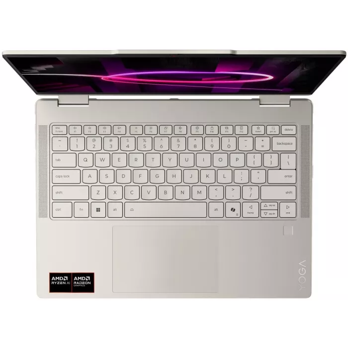 Ноутбук Lenovo Yoga 7 14AGP11 Ryzen AI 7 445 24Gb SSD512Gb AMD Radeon 840M 14" OLED Touch WUXGA (1920x1200) Windows 11 Home beige WiFi BT Cam (83TD0083RK)