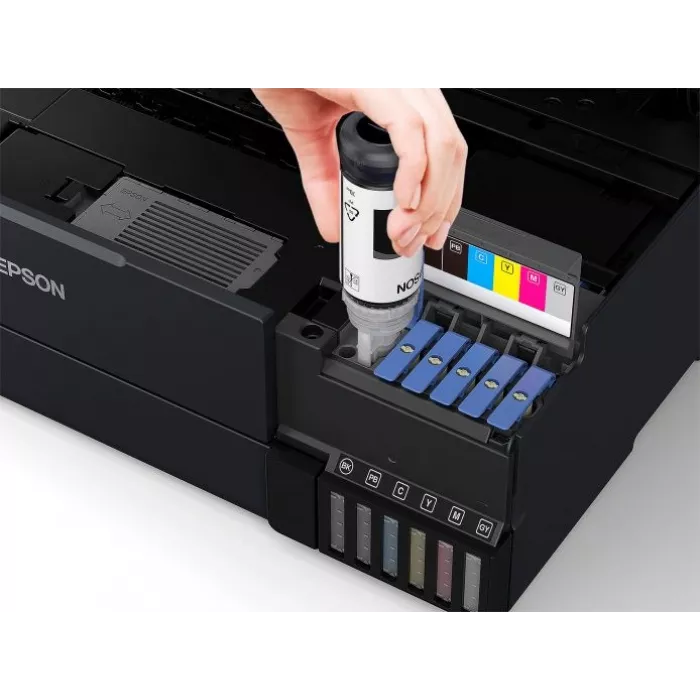 МФУ струйный Epson L8180 (C11CJ21403/402/504/502) A3 Duplex Net WiFi черный