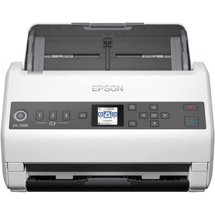 Сканер планшетный/протяжный Epson WorkForce DS-730N (B11B259401/B11B259502) A4 белый