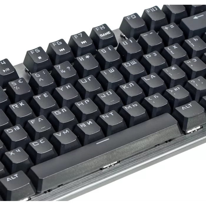 Клавиатура A4Tech B760 механическая серый USB Multimedia for gamer LED (B760 GREY (BLACK SWITCH)) кабель 1.8м