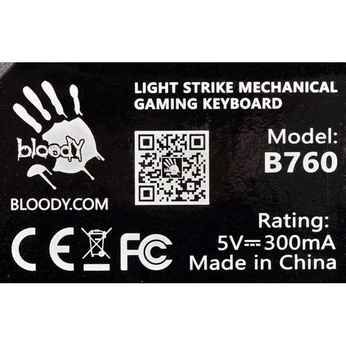Клавиатура A4Tech B760 механическая серый USB Multimedia for gamer LED (B760 GREY (BLACK SWITCH)) кабель 1.8м