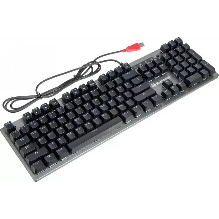 Клавиатура A4Tech B760 механическая серый USB Multimedia for gamer LED (B760 GREY (BLACK SWITCH)) кабель 1.8м