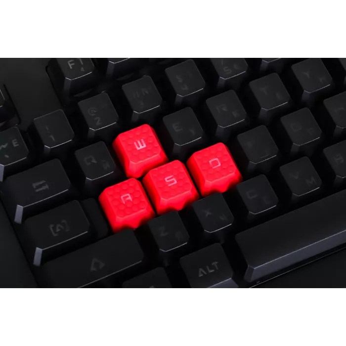 Клавиатура A4Tech B120N черный USB Multimedia for gamer LED (подставка для запястий) кабель 1.8м