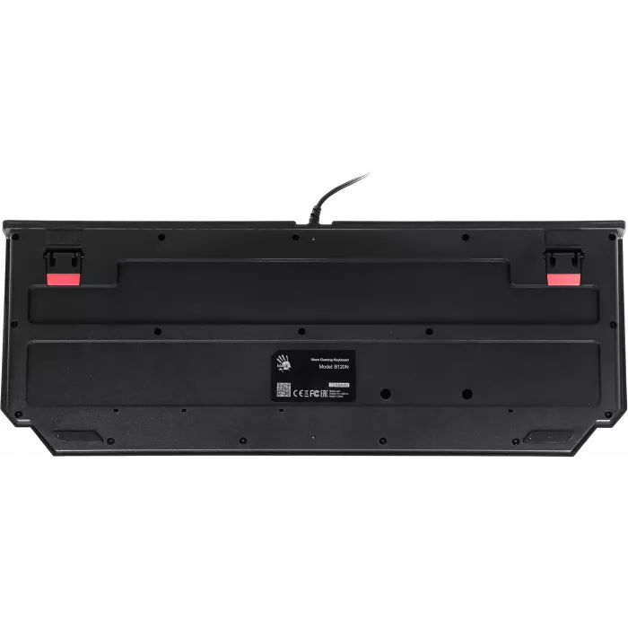 Клавиатура A4Tech B120N черный USB Multimedia for gamer LED (подставка для запястий) кабель 1.8м