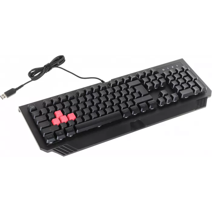 Клавиатура A4Tech B120N черный USB Multimedia for gamer LED (подставка для запястий) кабель 1.8м