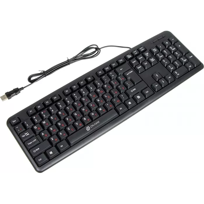 Клавиатура Оклик 90MV2 черный USB (1185967) кабель 1.8м
