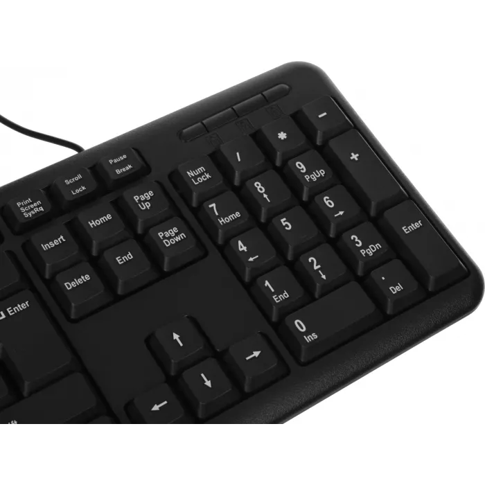 Клавиатура Оклик 90MV2 черный USB (1185967) кабель 1.8м