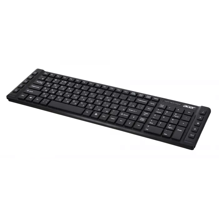 Клавиатура Acer OKW010 черный USB slim Multimedia (ZL.KBDEE.002) кабель 1.45м