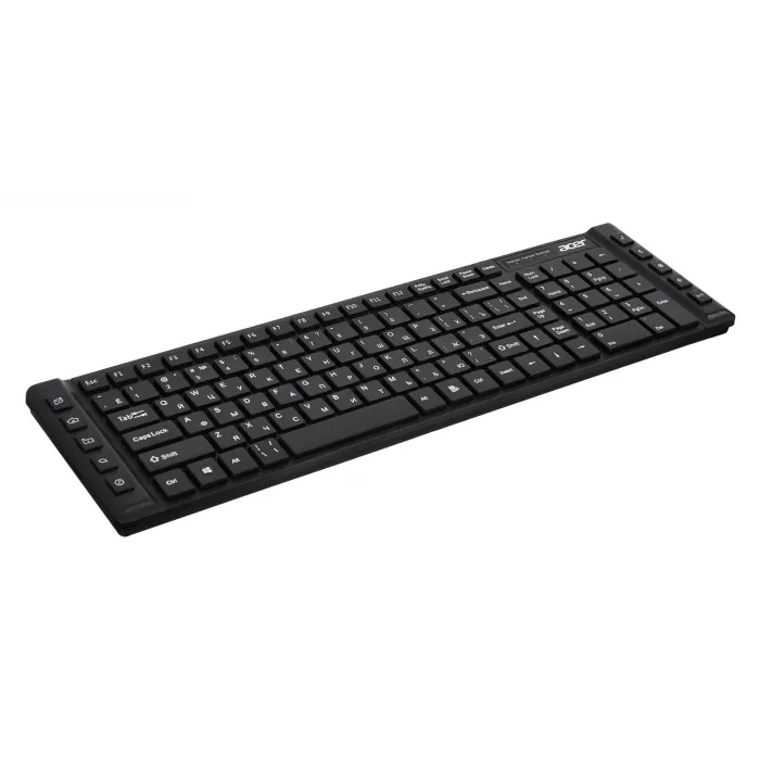 Клавиатура Acer OKW010 черный USB slim Multimedia (ZL.KBDEE.002) кабель 1.45м