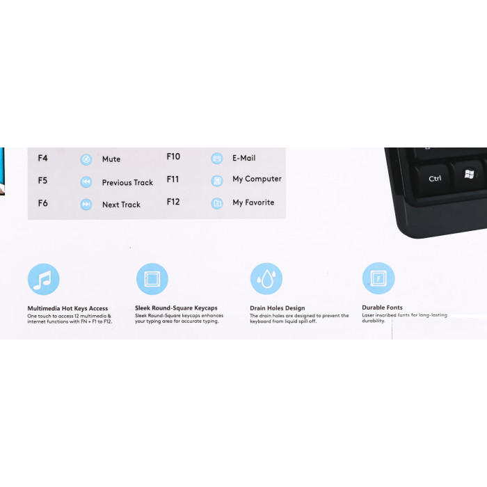 Клавиатура A4Tech FK11 черный USB slim (FK11 USB (GREY)) кабель 1.5м