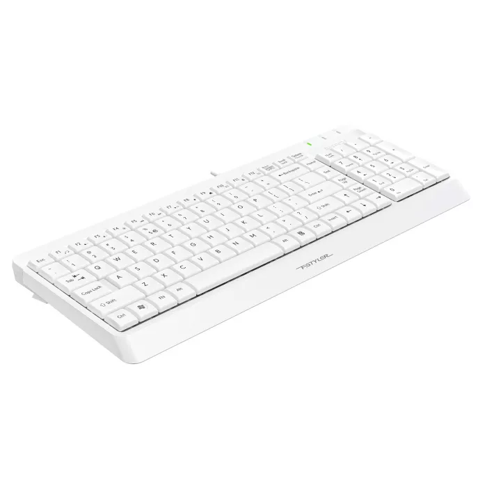Клавиатура A4Tech FK15 белый USB (FK15 WHITE) кабель 1.5м