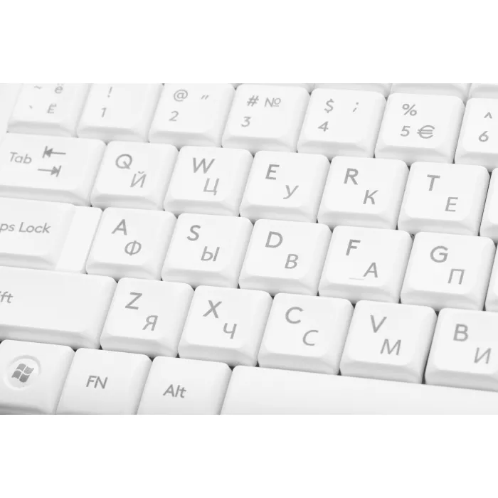 Клавиатура A4Tech FK15 белый USB (FK15 WHITE) кабель 1.5м