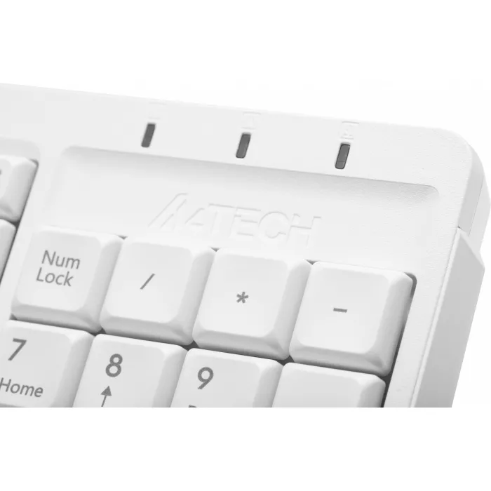 Клавиатура A4Tech FK15 белый USB (FK15 WHITE) кабель 1.5м