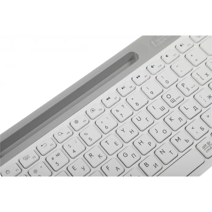 Клавиатура A4Tech FK25 белый/серый USB slim (FK25 WHITE) кабель 1.5м