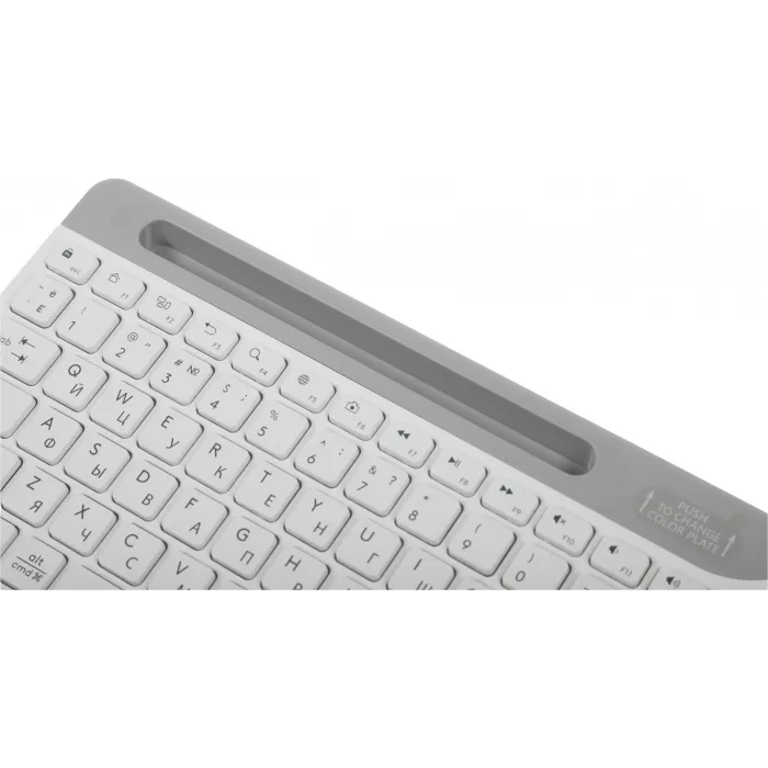 Клавиатура A4Tech FK25 белый/серый USB slim (FK25 WHITE) кабель 1.5м