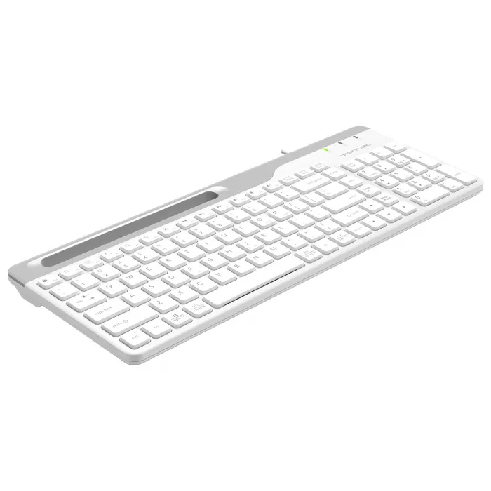 Клавиатура A4Tech FK25 белый/серый USB slim (FK25 WHITE) кабель 1.5м