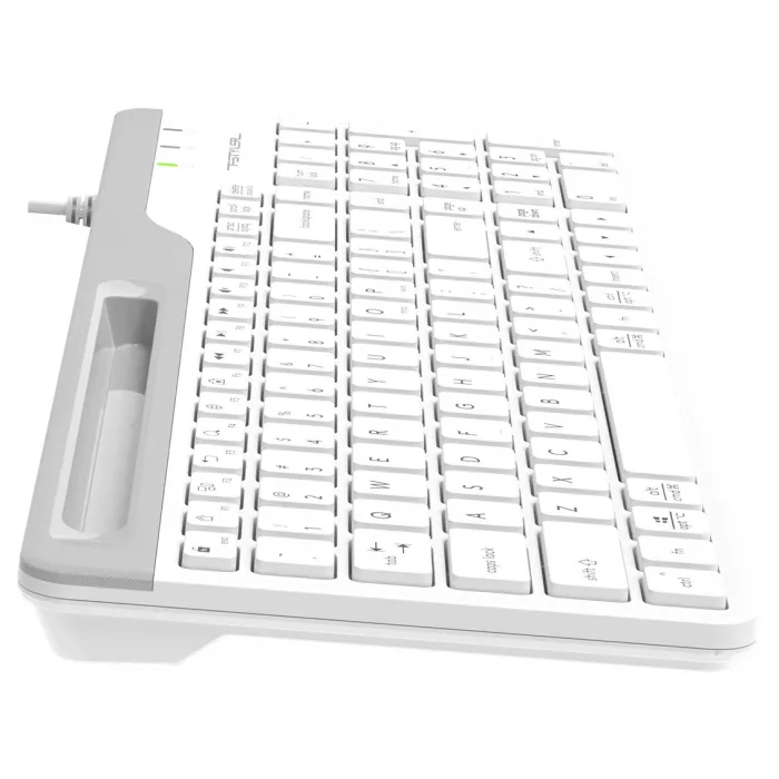 Клавиатура A4Tech FK25 белый/серый USB slim (FK25 WHITE) кабель 1.5м