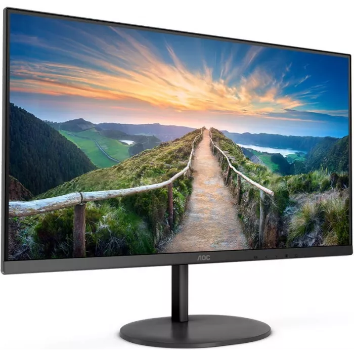 Монитор AOC 23.8" Value Line Q24V4EA черный IPS LED 16:9 HDMI M/M матовая 250cd 178гр/178гр 2560x1440 75Hz DP 2K 3.45кг