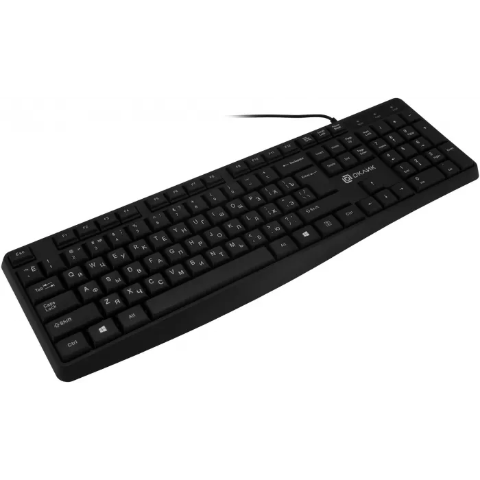 Клавиатура Оклик 145M черный USB (1659983) кабель 1.85м