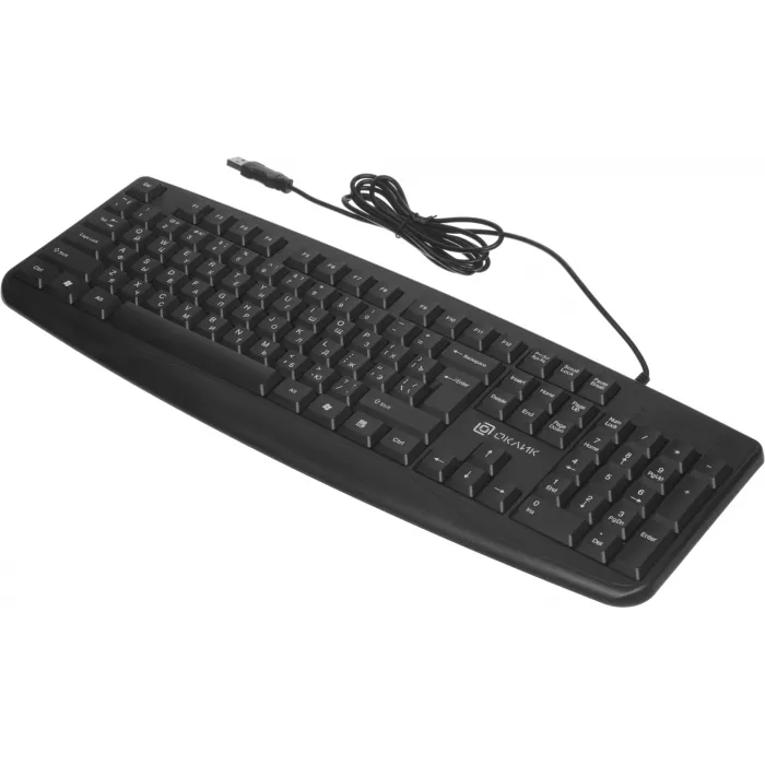 Клавиатура Оклик 105M черный USB (1678092) кабель 1.8м