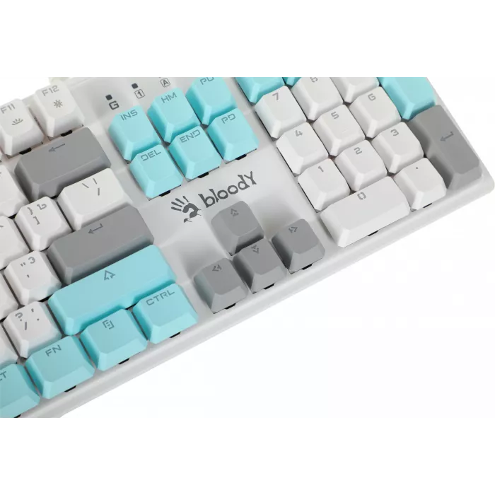 Клавиатура A4Tech S510N механическая белый USB for gamer LED (S510N (ICY WHITE )) кабель 1.8м