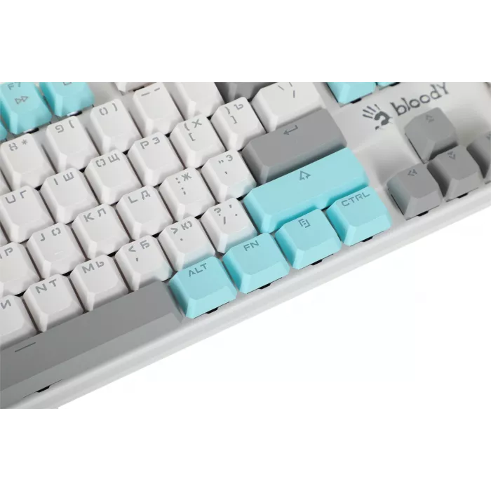 Клавиатура A4Tech S510N механическая белый USB for gamer LED (S510N (ICY WHITE )) кабель 1.8м