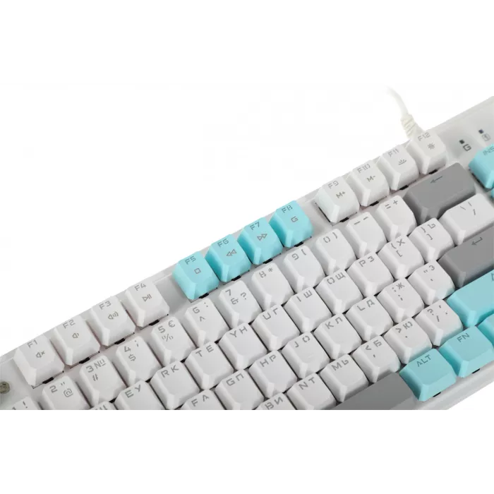 Клавиатура A4Tech S510N механическая белый USB for gamer LED (S510N (ICY WHITE )) кабель 1.8м
