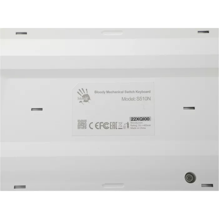 Клавиатура A4Tech S510N механическая белый USB for gamer LED (S510N (ICY WHITE )) кабель 1.8м