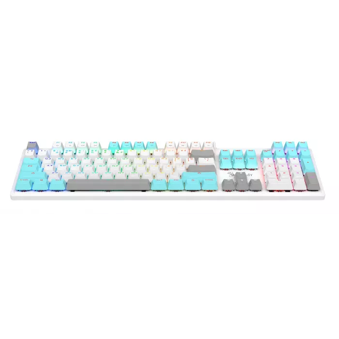Клавиатура A4Tech S510N механическая белый USB for gamer LED (S510N (ICY WHITE )) кабель 1.8м