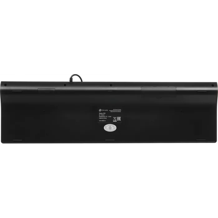 Клавиатура Оклик 890S серый/черный USB slim Multimedia (1784239) кабель 1.6м