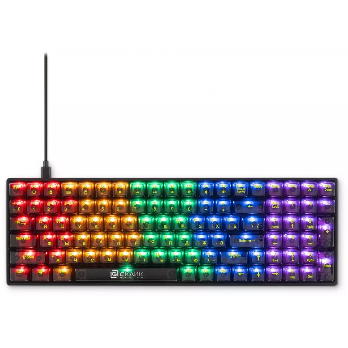Клавиатура Оклик 915GK механическая черный USB for gamer (1790371) кабель 1.8м