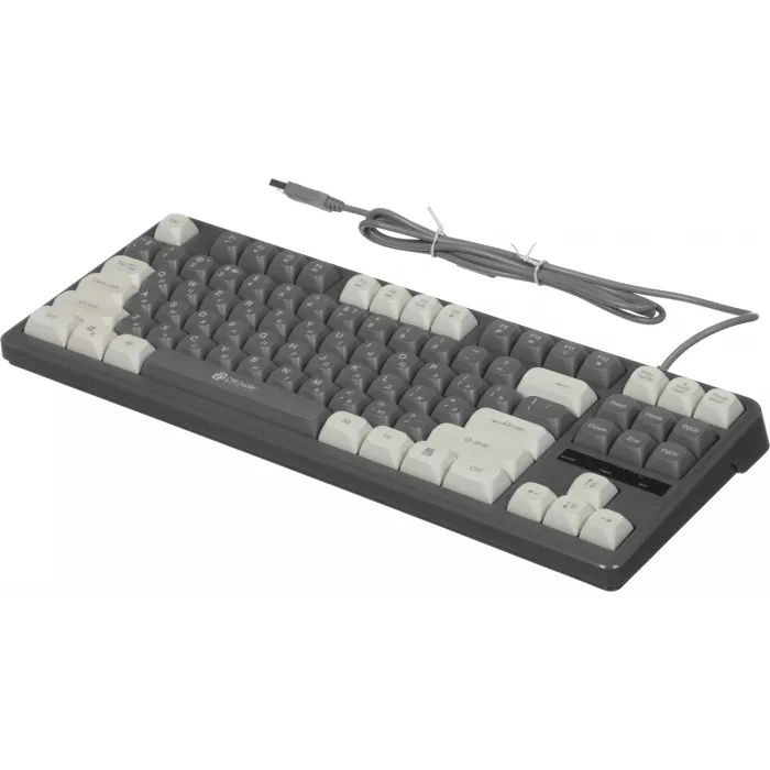 Клавиатура Оклик 711G серый/белый USB Multimedia for gamer LED (1790385) кабель 1.5м