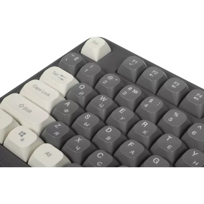 Клавиатура Оклик 711G серый/белый USB Multimedia for gamer LED (1790385) кабель 1.5м