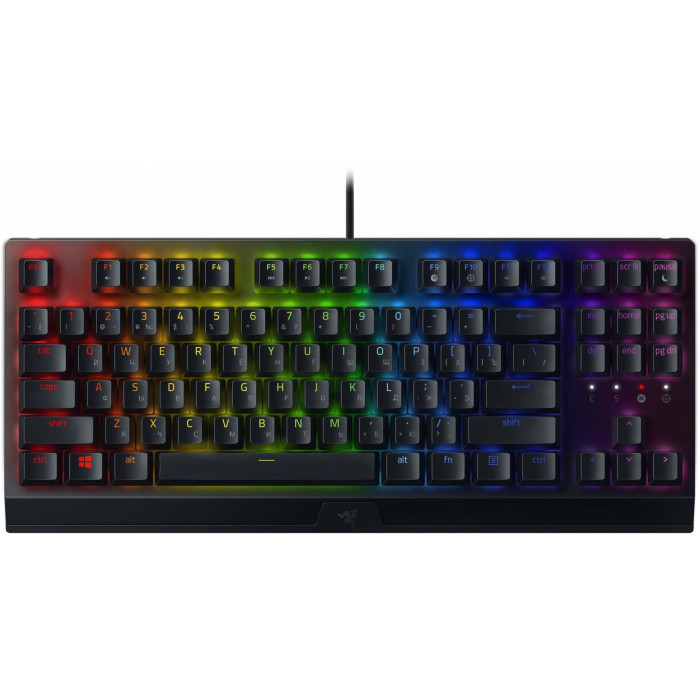 Клавиатура Razer BlackWidow V3 TKL механическая черный/черный USB Multimedia for gamer LED (RZ03-03490700-R3R1) кабель 1.8м