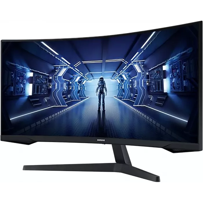 Монитор Samsung 34" Odyssey G5 C34G55TWWI черный VA LED 1ms 21:9 HDMI матовая 250cd 178гр/178гр 3440x1440 165Hz DP UW 5.6кг
