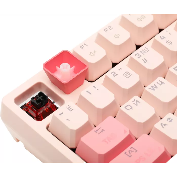 Клавиатура A4Tech S87 Energy механическая розовый USB for gamer LED (S87 USB ENERGY PINK) кабель 1.8м
