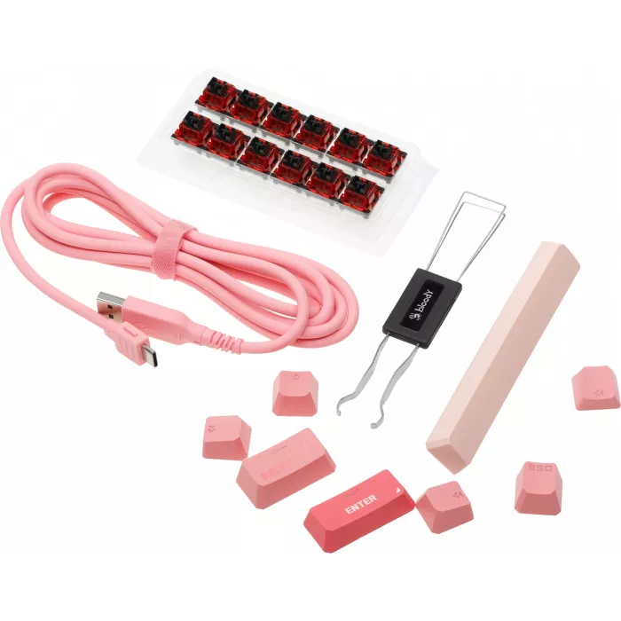 Клавиатура A4Tech S87 Energy механическая розовый USB for gamer LED (S87 USB ENERGY PINK) кабель 1.8м