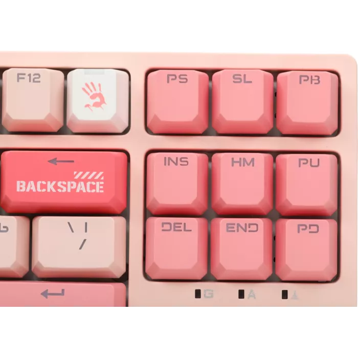 Клавиатура A4Tech S87 Energy механическая розовый USB for gamer LED (S87 USB ENERGY PINK) кабель 1.8м