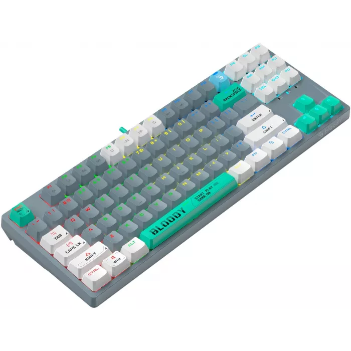Клавиатура A4Tech S87 Energy механическая серый USB for gamer LED (S87 USB ENERGY ASH) кабель 1.8м