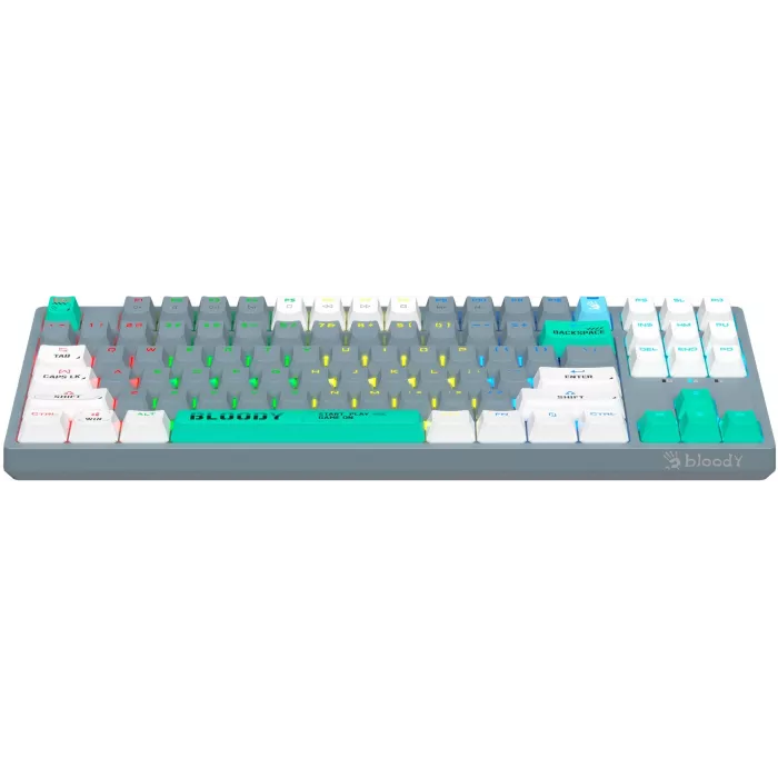 Клавиатура A4Tech S87 Energy механическая серый USB for gamer LED (S87 USB ENERGY ASH) кабель 1.8м