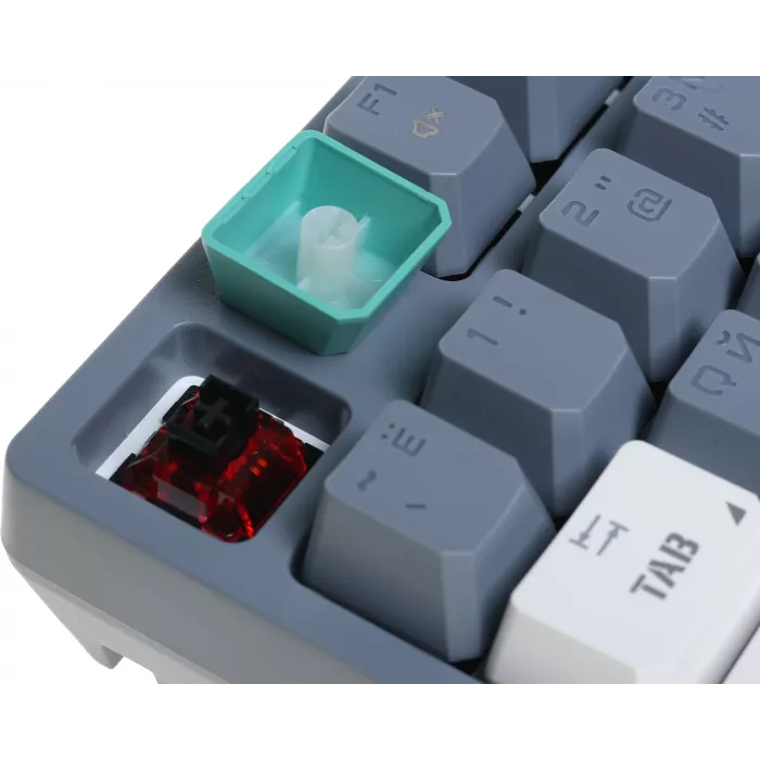Клавиатура A4Tech S87 Energy механическая серый USB for gamer LED (S87 USB ENERGY ASH) кабель 1.8м