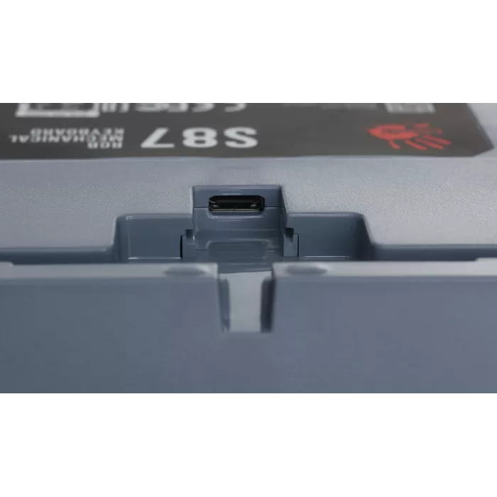 Клавиатура A4Tech S87 Energy механическая серый USB for gamer LED (S87 USB ENERGY ASH) кабель 1.8м
