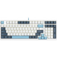 Клавиатура A4Tech FS300 механическая белый/синий USB for gamer LED (FS300 PANDA SNOWBOARDING) кабель 1.8м