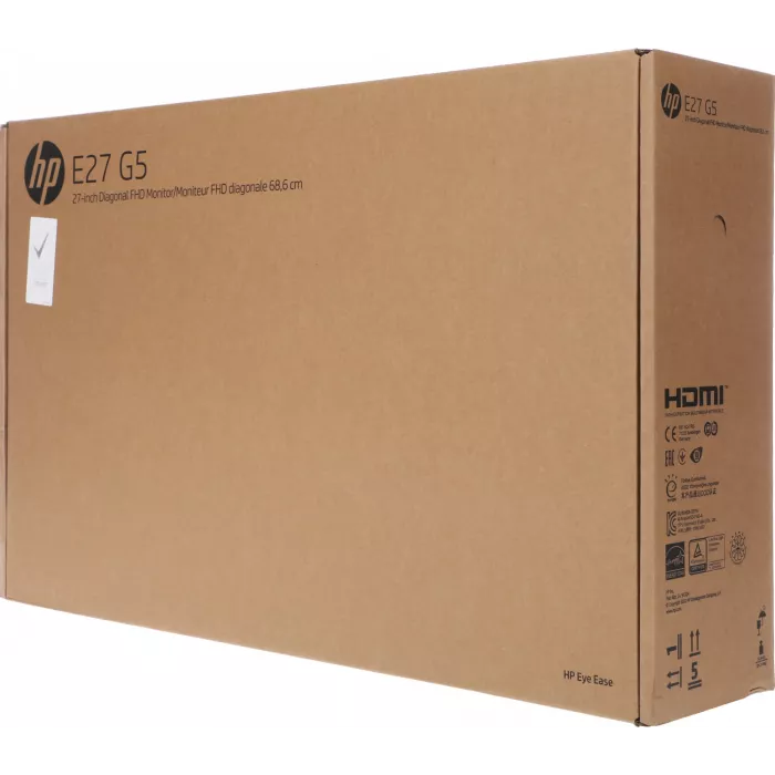 Монитор HP 27" E27 G5 черный IPS LED 16:9 HDMI матовая HAS Piv 300cd 178гр/178гр 1920x1080 75Hz DP FHD USB 6.96кг