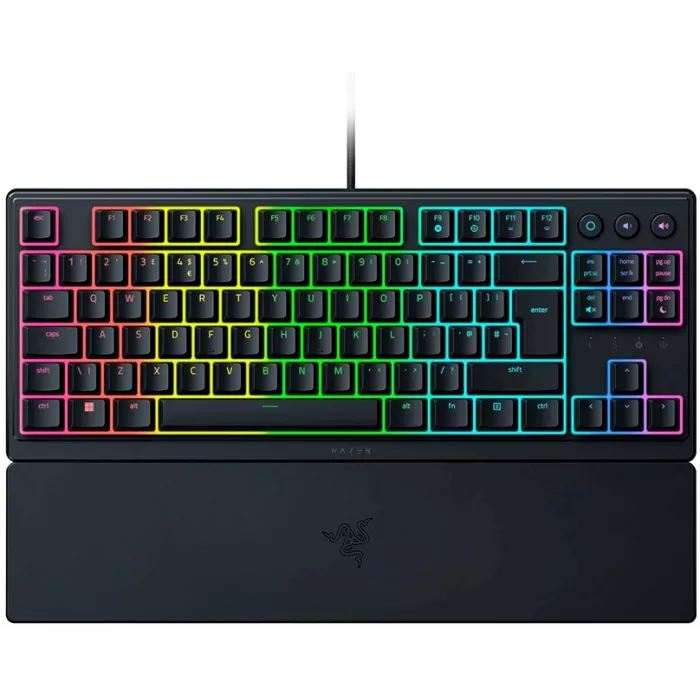 Клавиатура Razer Ornata V3 Tenkeyless механическая черный USB Multimedia for gamer LED (подставка для запястий) (RZ03-04881600-R3R1)